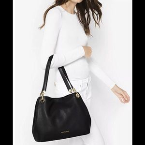 MICHAEL KORS Raven Black Leather Bag MSRP $298